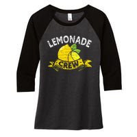 Lemon Stand Lemonade Crew Women's Tri-Blend 3/4-Sleeve Raglan Shirt