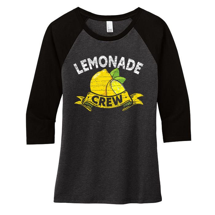 Lemon Stand Lemonade Crew Women's Tri-Blend 3/4-Sleeve Raglan Shirt