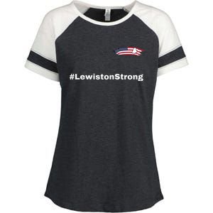 Lewiston Strong #Lewistonstrong Enza Ladies Jersey Colorblock Tee