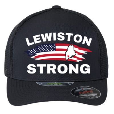 Lewiston Strong #Lewistonstrong Flexfit Unipanel Trucker Cap