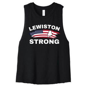 Lewiston Strong #Lewistonstrong Women's Racerback Cropped Tank