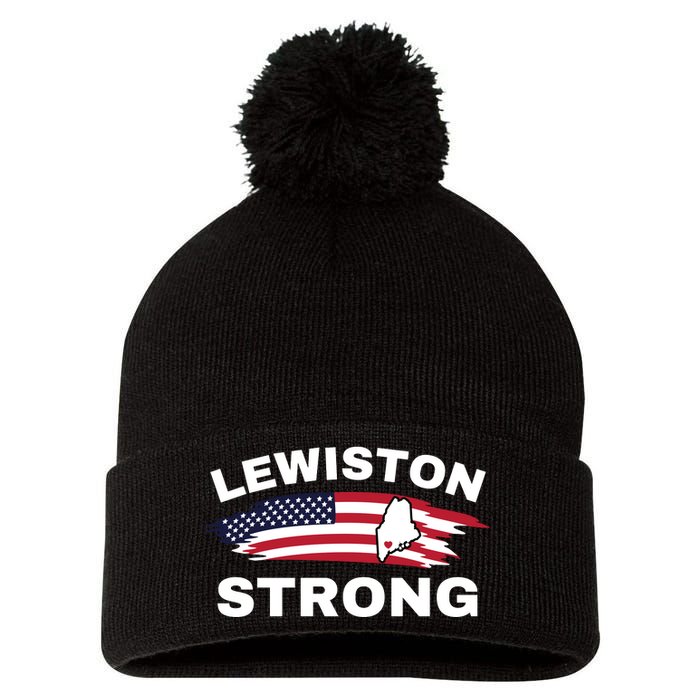 Lewiston Strong #Lewistonstrong Pom Pom 12in Knit Beanie