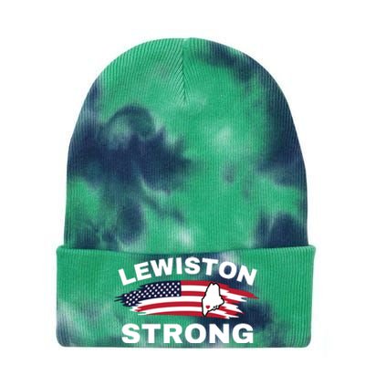 Lewiston Strong #Lewistonstrong Tie Dye 12in Knit Beanie