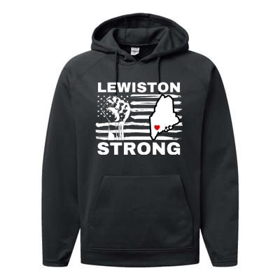 Lewiston Strong #Lewistonstrong Performance Fleece Hoodie