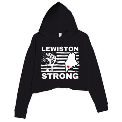 Lewiston Strong #Lewistonstrong Crop Fleece Hoodie