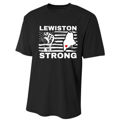 Lewiston Strong #Lewistonstrong Performance Sprint T-Shirt