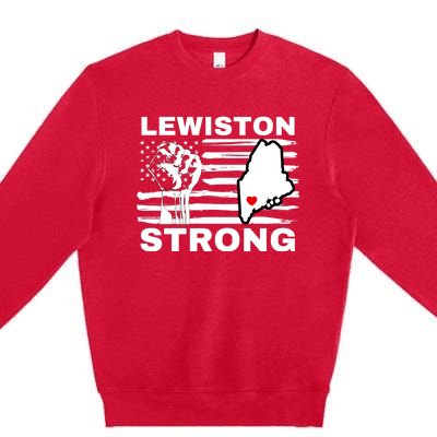 Lewiston Strong #Lewistonstrong Premium Crewneck Sweatshirt