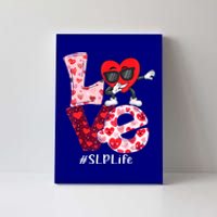 Love Speech Language Pathologist Slp Valentine Dabbing Heart Cute Gift Canvas