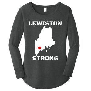 Lewiston Strong #Lewistonstrong Women's Perfect Tri Tunic Long Sleeve Shirt