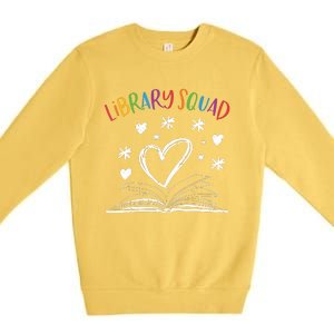 Library Squad Librarian Bookworm Book Lover Premium Crewneck Sweatshirt