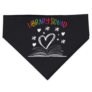 Library Squad Librarian Bookworm Book Lover USA-Made Doggie Bandana