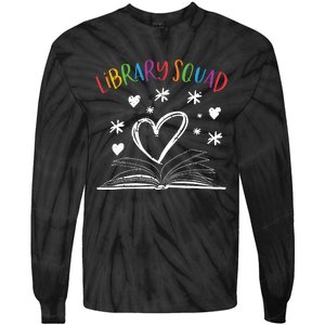 Library Squad Librarian Bookworm Book Lover Tie-Dye Long Sleeve Shirt