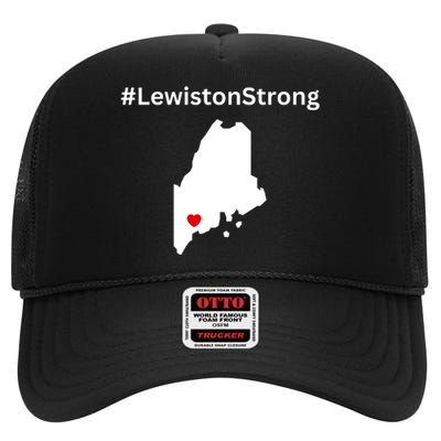 Lewiston Strong #Lewistonstrong High Crown Mesh Back Trucker Hat