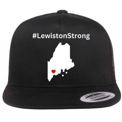 Lewiston Strong #Lewistonstrong Flat Bill Trucker Hat