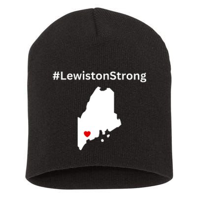 Lewiston Strong #Lewistonstrong Short Acrylic Beanie