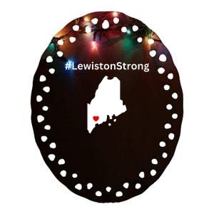 Lewiston Strong #Lewistonstrong Ceramic Oval Ornament