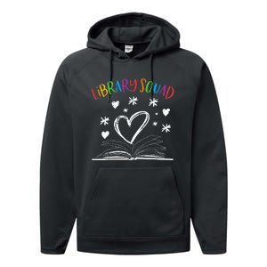 Library Squad Librarian Bookworm Book Lover Performance Fleece Hoodie