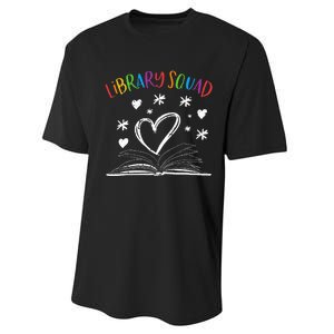 Library Squad Librarian Bookworm Book Lover Performance Sprint T-Shirt