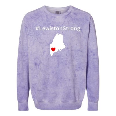 Lewiston Strong #Lewistonstrong Colorblast Crewneck Sweatshirt