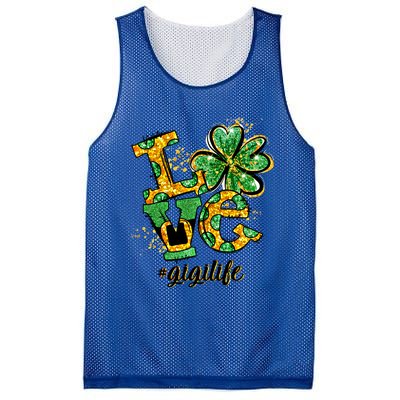 Lucky Shamrock Love Gigi Life St Patrick's Day Gift Great Gift Mesh Reversible Basketball Jersey Tank