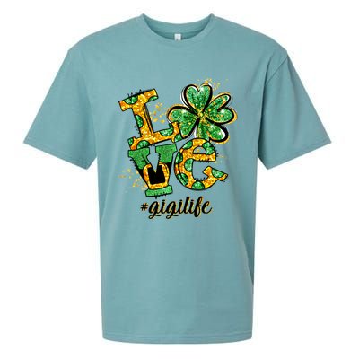 Lucky Shamrock Love Gigi Life St Patrick's Day Gift Great Gift Sueded Cloud Jersey T-Shirt