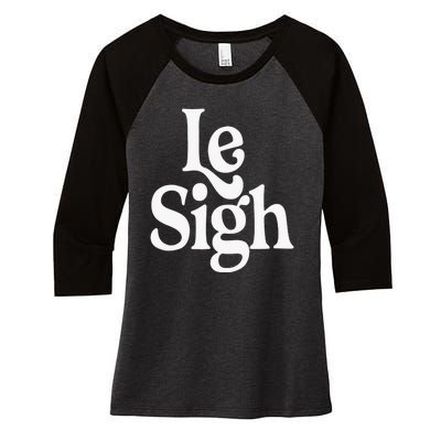 Le Sigh Women's Tri-Blend 3/4-Sleeve Raglan Shirt