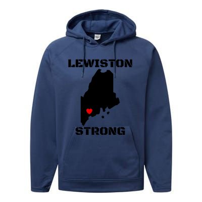 Lewiston Strong #Lewistonstrong Performance Fleece Hoodie