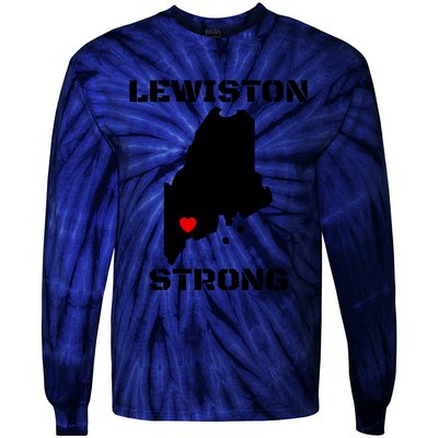 Lewiston Strong #Lewistonstrong Tie-Dye Long Sleeve Shirt