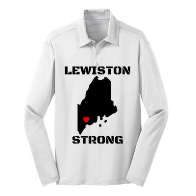 Lewiston Strong #Lewistonstrong Silk Touch Performance Long Sleeve Polo