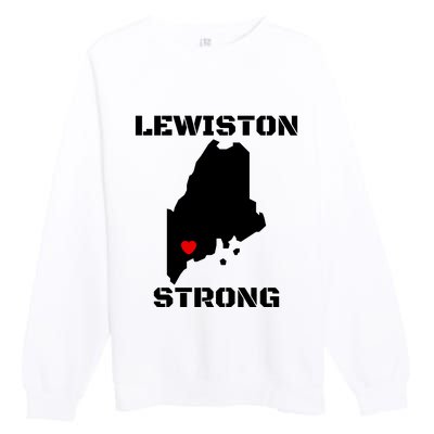 Lewiston Strong #Lewistonstrong Premium Crewneck Sweatshirt