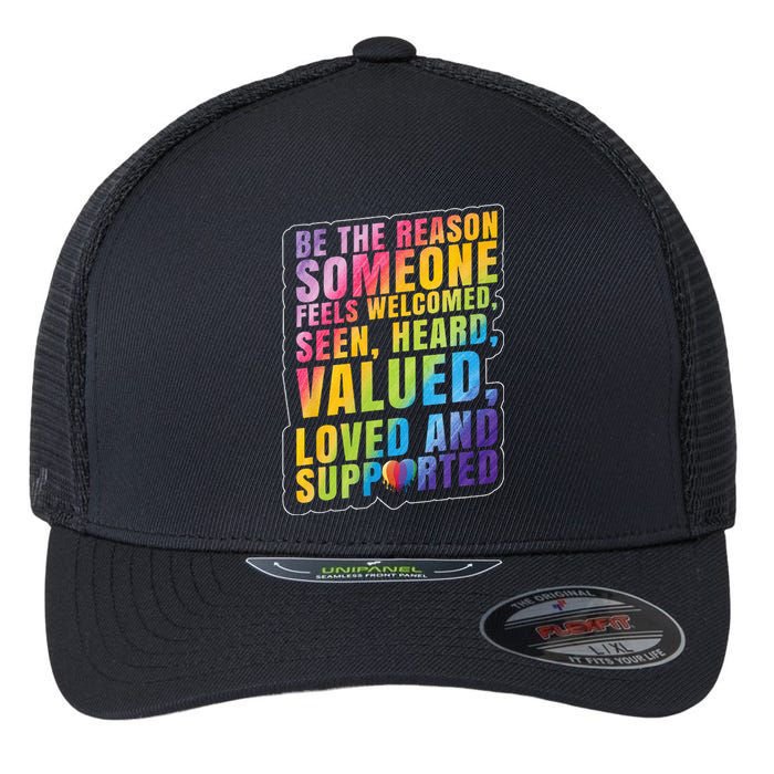 LGBTQ Support LGBT Pride Month Flexfit Unipanel Trucker Cap