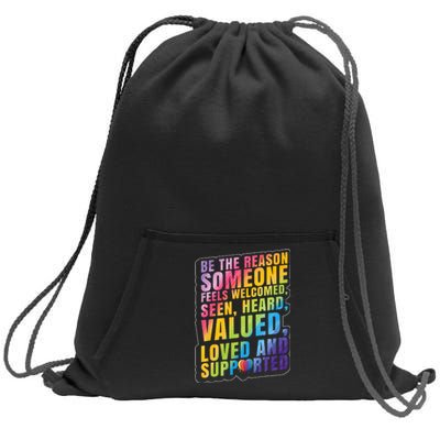 LGBTQ Support LGBT Pride Month Sweatshirt Cinch Pack Bag