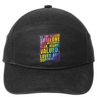 LGBTQ Support LGBT Pride Month 7-Panel Snapback Hat