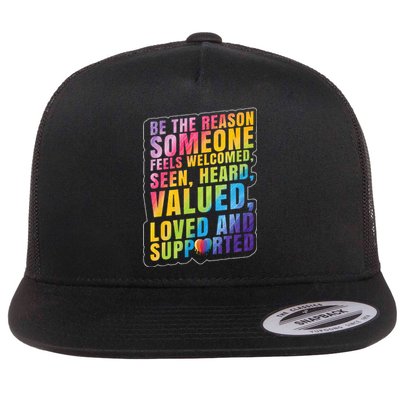 LGBTQ Support LGBT Pride Month Flat Bill Trucker Hat