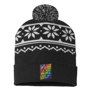 LGBTQ Support LGBT Pride Month USA-Made Snowflake Beanie