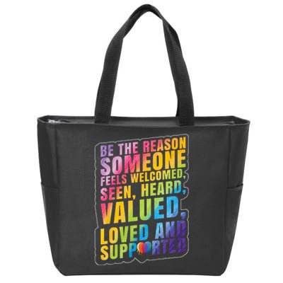 LGBTQ Support LGBT Pride Month Zip Tote Bag