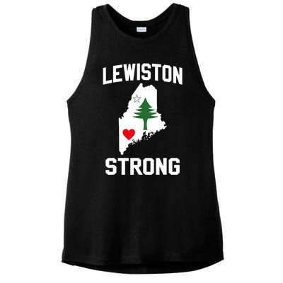 Lewiston Strong Ladies PosiCharge Tri-Blend Wicking Tank