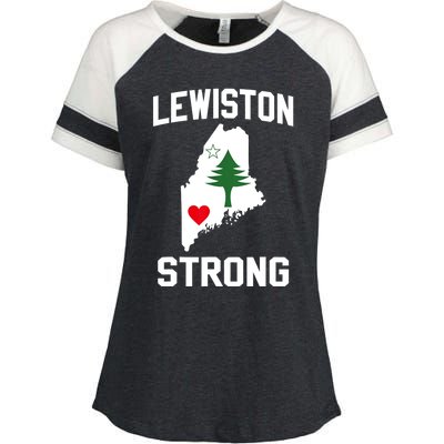 Lewiston Strong Enza Ladies Jersey Colorblock Tee