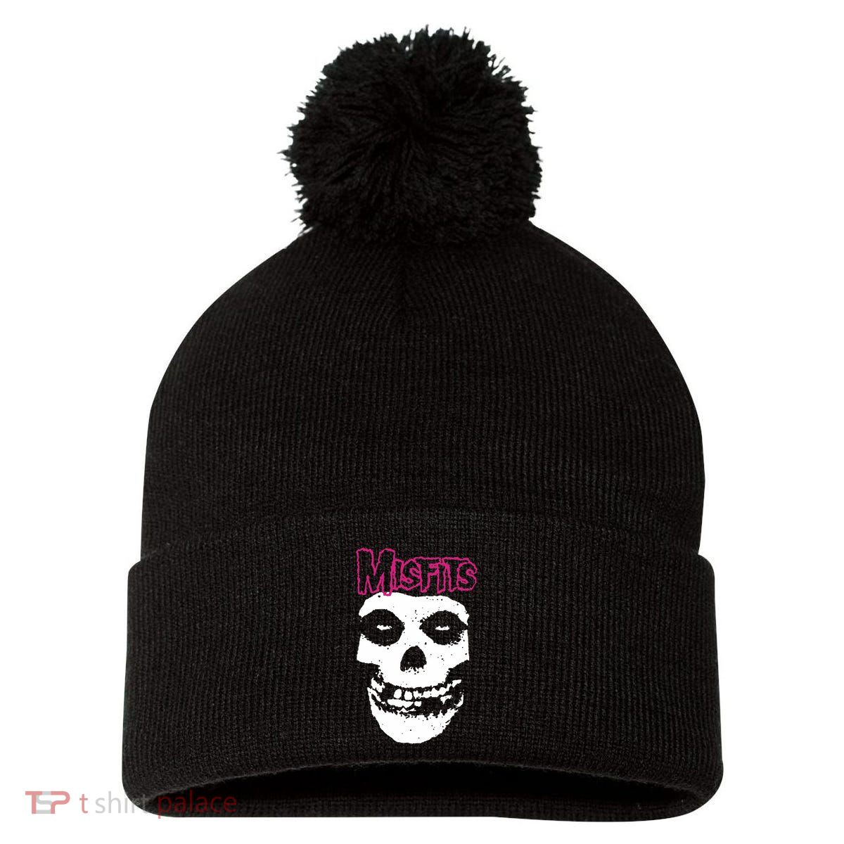 Logo Skull Pom Pom 12in Knit Beanie