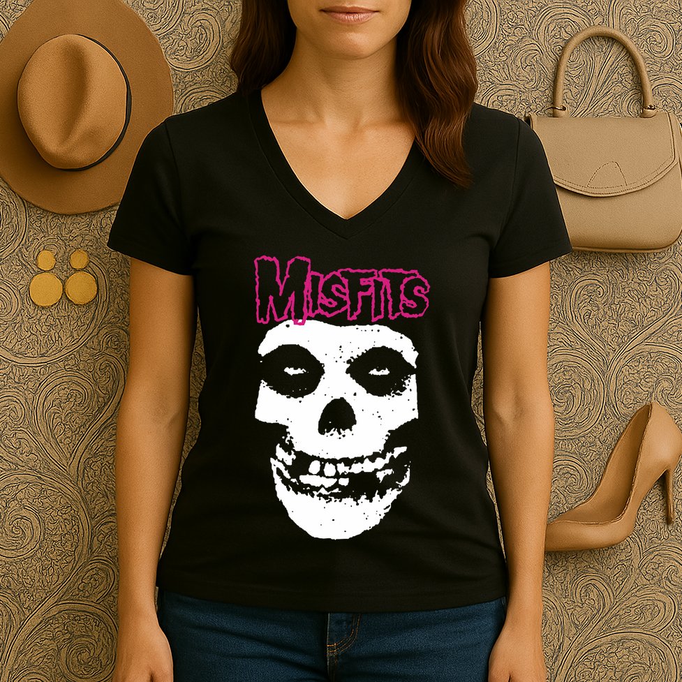 Logo Skull Women's V-Neck T-Shirt