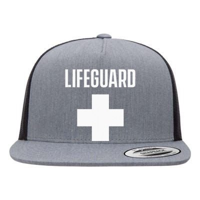 Lifeguard Sayings Life Guard Job Flat Bill Trucker Hat