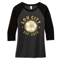 Louisville Soccer Women's Tri-Blend 3/4-Sleeve Raglan Shirt