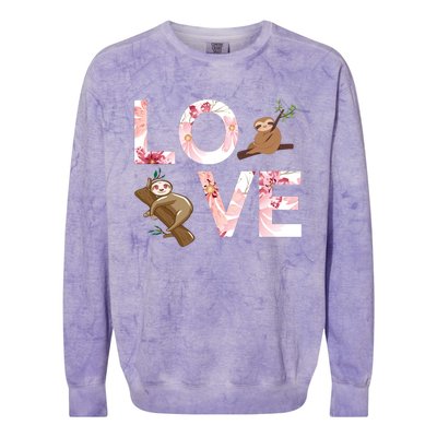 Love Sloth Colorblast Crewneck Sweatshirt