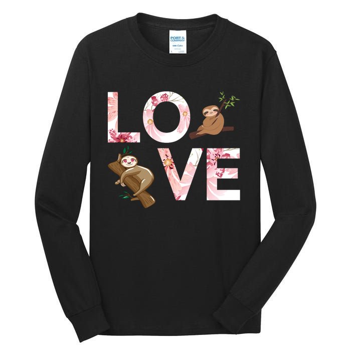 Love Sloth Tall Long Sleeve T-Shirt