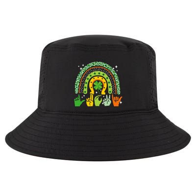 Lucky Sign Language Deaf St PatrickS Day Irish Asl Rainbow Cool Comfort Performance Bucket Hat