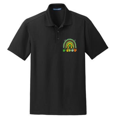 Lucky Sign Language Deaf St PatrickS Day Irish Asl Rainbow Dry Zone Grid Polo