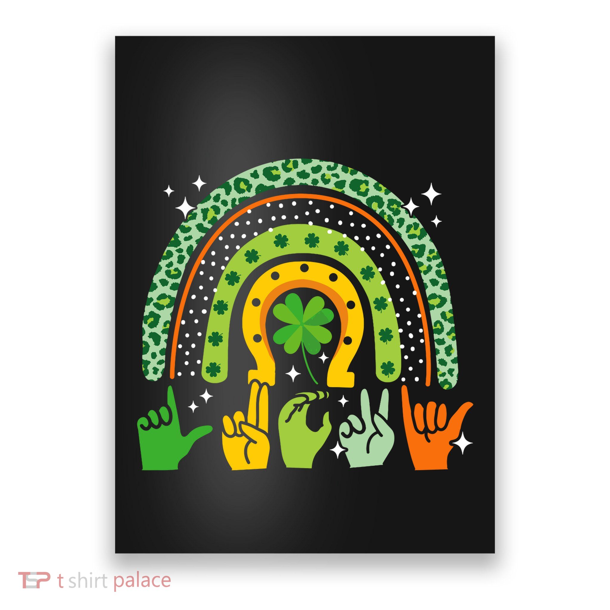 Lucky Sign Language Deaf St PatrickS Day Irish Asl Rainbow Poster