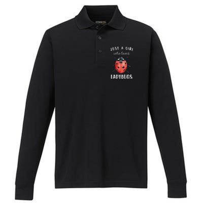 Ladybug Shirts, Ladybug Lover Shirts Performance Long Sleeve Polo