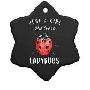 Ladybug Shirts, Ladybug Lover Shirts Ceramic Star Ornament