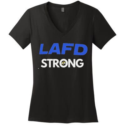 Lafd Strong Women's V-Neck T-Shirt